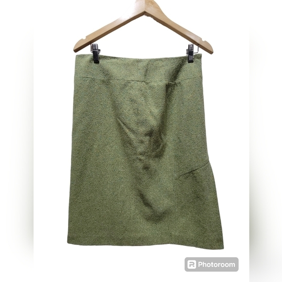 Ann Taylor Dresses & Skirts - Ann Taylor LOFT Size 8 Cotton Blend Midi Skirt Side Slit Office Career Liner